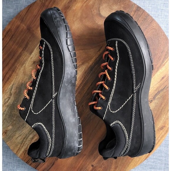 RARE Banana Republic Black Suede Trainers / Hiking Low Tops Men's Size 10 - Picture 3 of 10